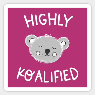 Highly Koalified (white text) Sticker